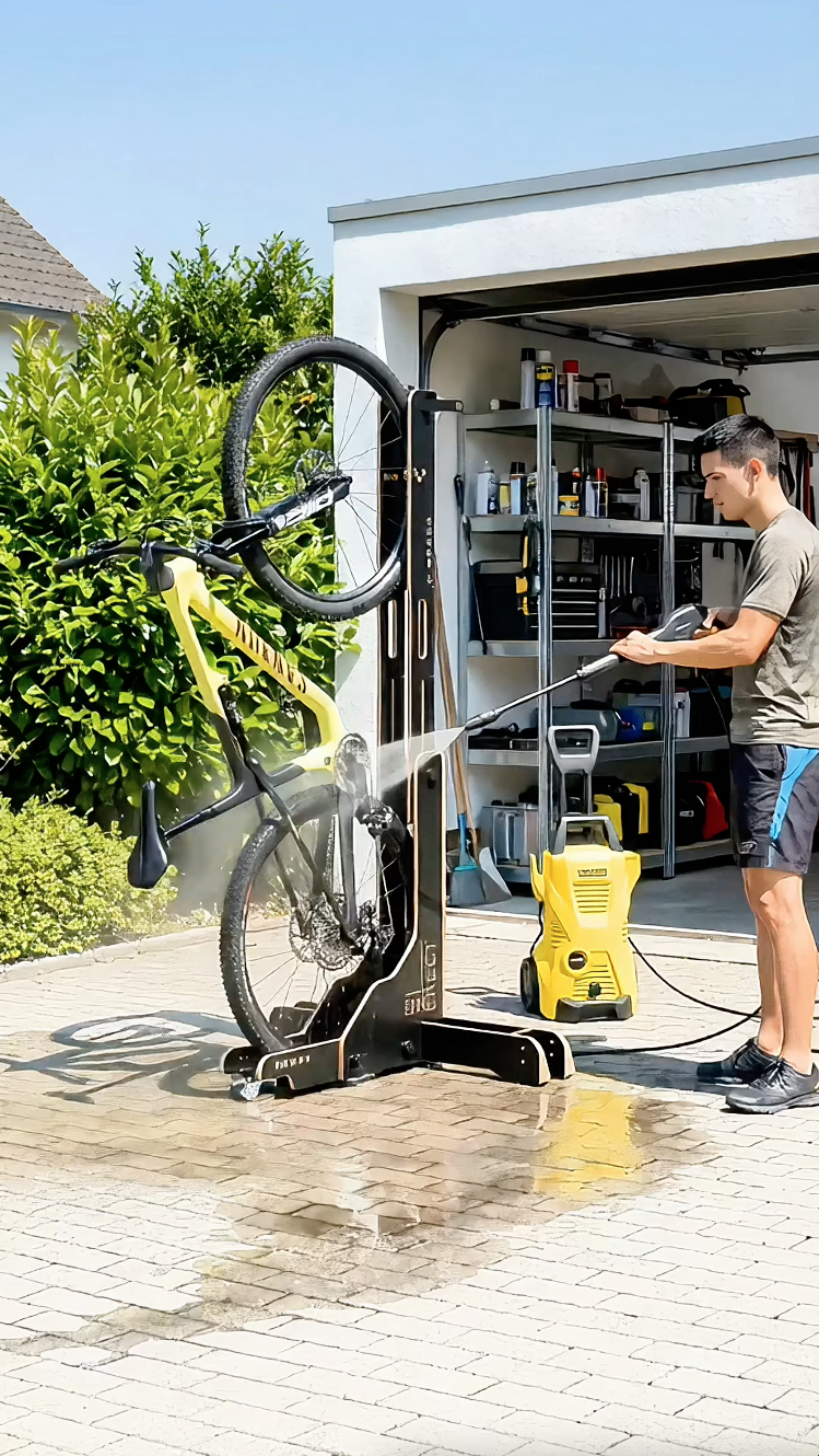 Využití BIKERECT TECH - Stojan BIKERECT vás spolehlivě provede celým vaším závodním nebo tréninkovým dnem. Díky voděodolné překližce obstojí i v náročných podmínkách. 